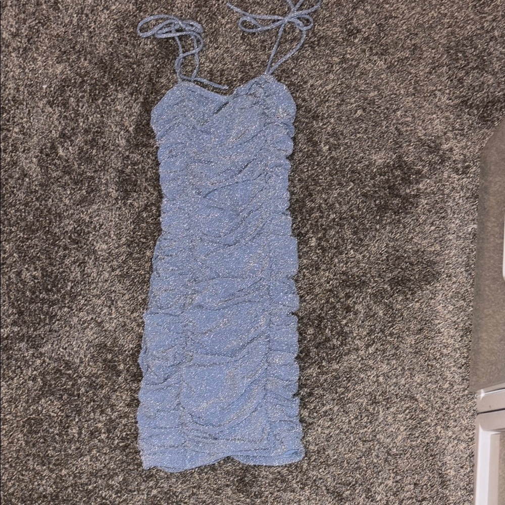 Jump Shimmering Blue Mini Dress